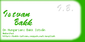 istvan bakk business card